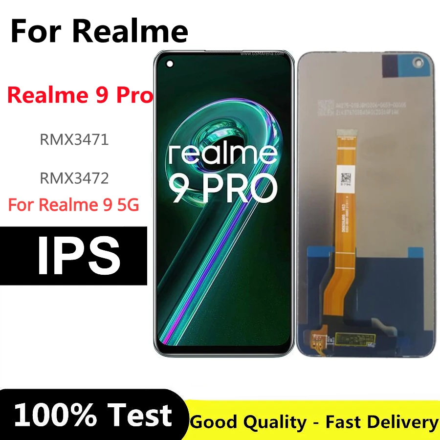 AAA+ 6.6 Inch LCD For Oppo Realme 9 5G Display Touch Screen Panel Digitizer For Realme 9 Pro LCD replacement