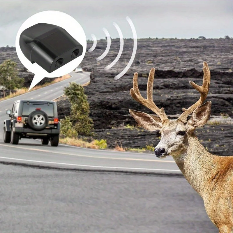 2 pcs of deer warning whistle device, portable deer driving whistle, mini safety whistle, weather resistant animal alarm device