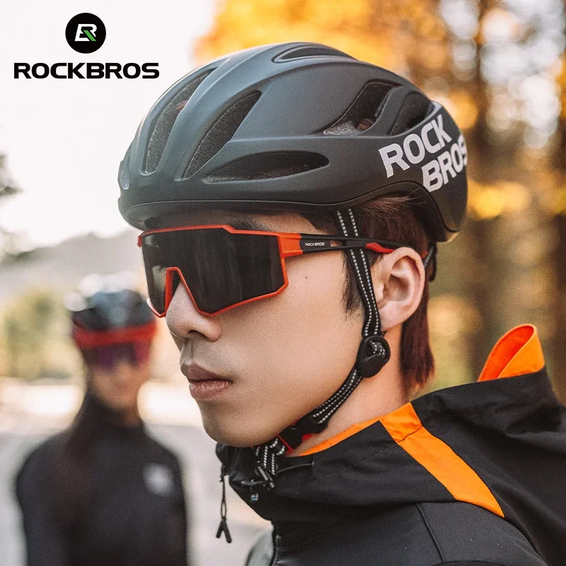 ROCKBROS Occhiali da ciclismo Occhiali da sole polarizzati fotocromatici Occhiali da ciclismo Sport all\'aria aperta UV400 MTB Road Donna Uomo