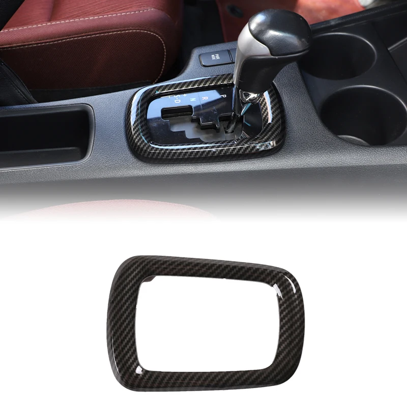 ABS Carbon Fiber Style Car Center Console Gear Shift Frame Cover Trim Sticker For Toyota Hilux 2015-2022 Interior Accessories