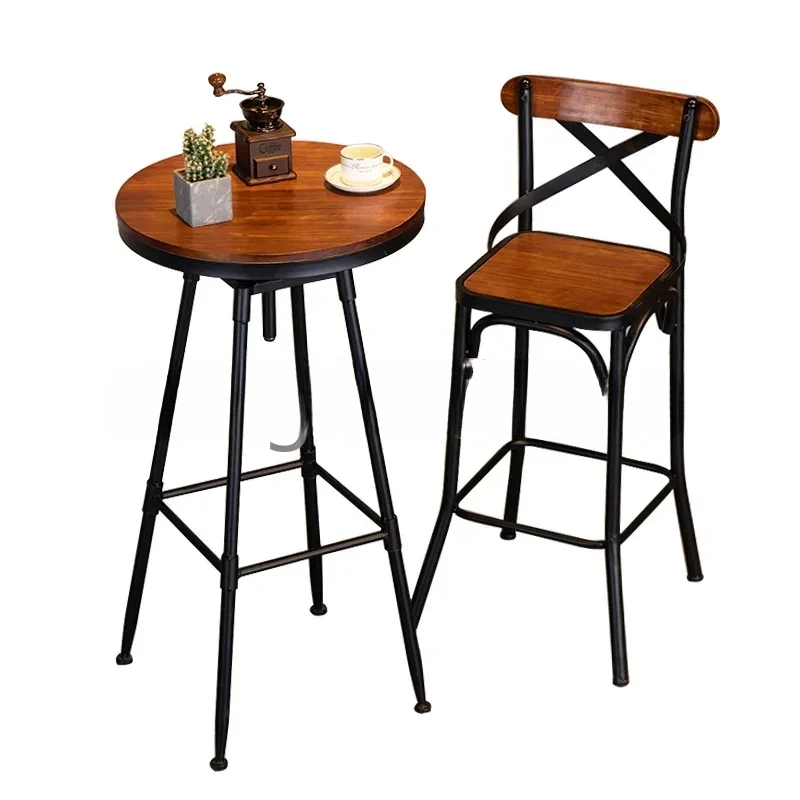 

Round High Bar Tables Dining Room Modern Wooden Luxury Bar Tables Nightclub Coffee Mesa Barra Para Cocina Home Furniture YY50BT