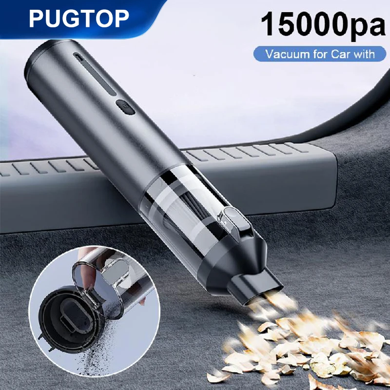 15000Pa Car Vacuum Cleaner Strong Suction Powerful Wireless Portable Car Cleaner for Home Appliance Air Blower Handheld Cordless