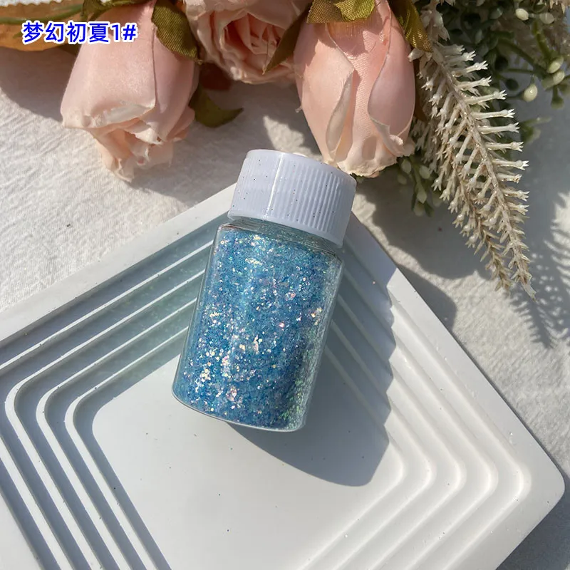 12 Cores Holográficas Glitter Chunky 12 Cores Total Laser Nail Glitter Flocos Chunky Holográfico Laser Nail Glitter