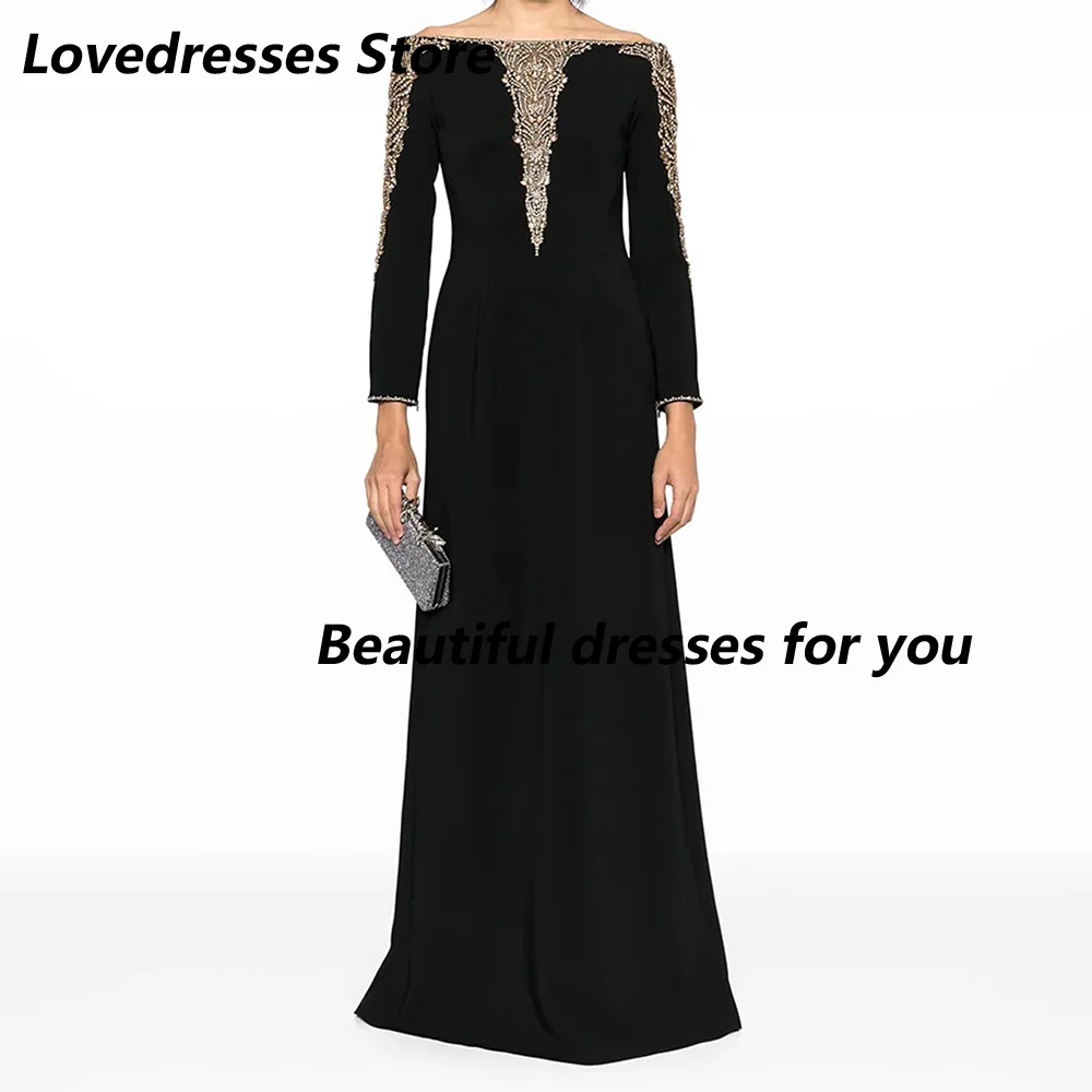 

Роскошное вечернее платье 2025 года с кристаллами и открытыми плечами, с длинными рукавами, женские вечерние платья, длинные трикотажные платья для выпускного вечера по индивидуальному заказу