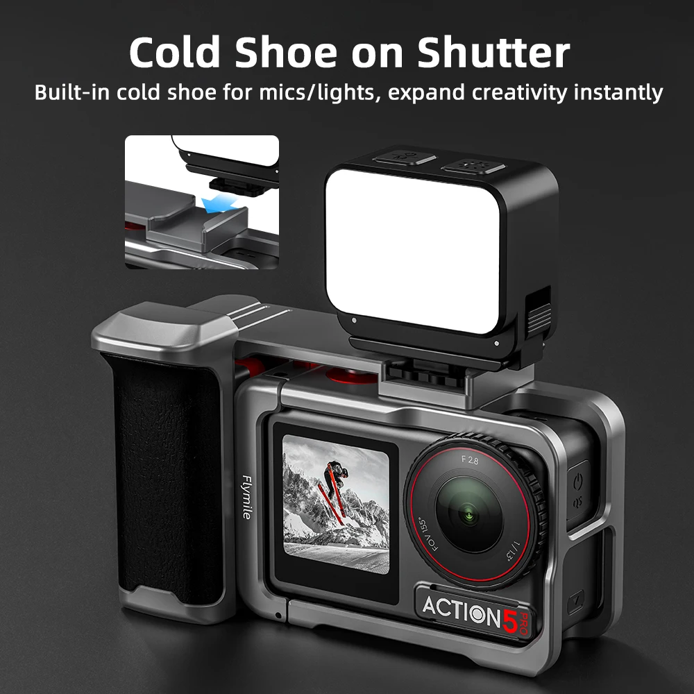 Grip For DJI Osmo Action 5 Pro 4 3,Street Photography Mount,Handle Grip,Xplorer Grip for Dji Action Camera Accessories