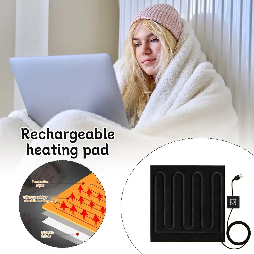 

Portable Winter Electric Heating Blanket 5V USB Interface Heating Pad Student Dormitory Outdoor Camping Car Hotel Heating Pads