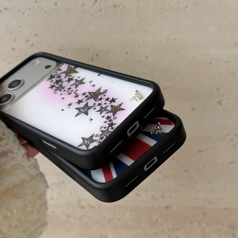 Flor selvagem ins brilhante estrela leopardo caso de telefone para iphone 12 13 14 15 16 17 pro max plus 17 airaties zebra presas filhote de cachorro wf capa ﻿