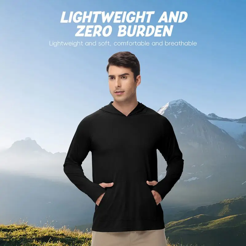 

Мужская спортивная толстовка с капюшоном, быстросохнущая спортивная одежда с длинными рукавами, осенняя мягкая повседневная свободная мужская одежда, дышащий хлопковый спортивный топ