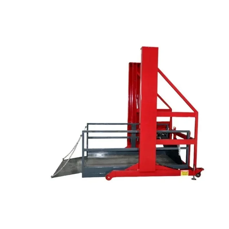 Large mobile hydraulic chain handling upper and lower unloading platform loading artifact lift 2 tons 3 tons can be customized