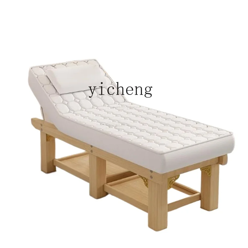 TQH Solid Wood Latex Beauty Bed Beauty Salon Special Treatment With Hole Spa Ear Treatment Bed