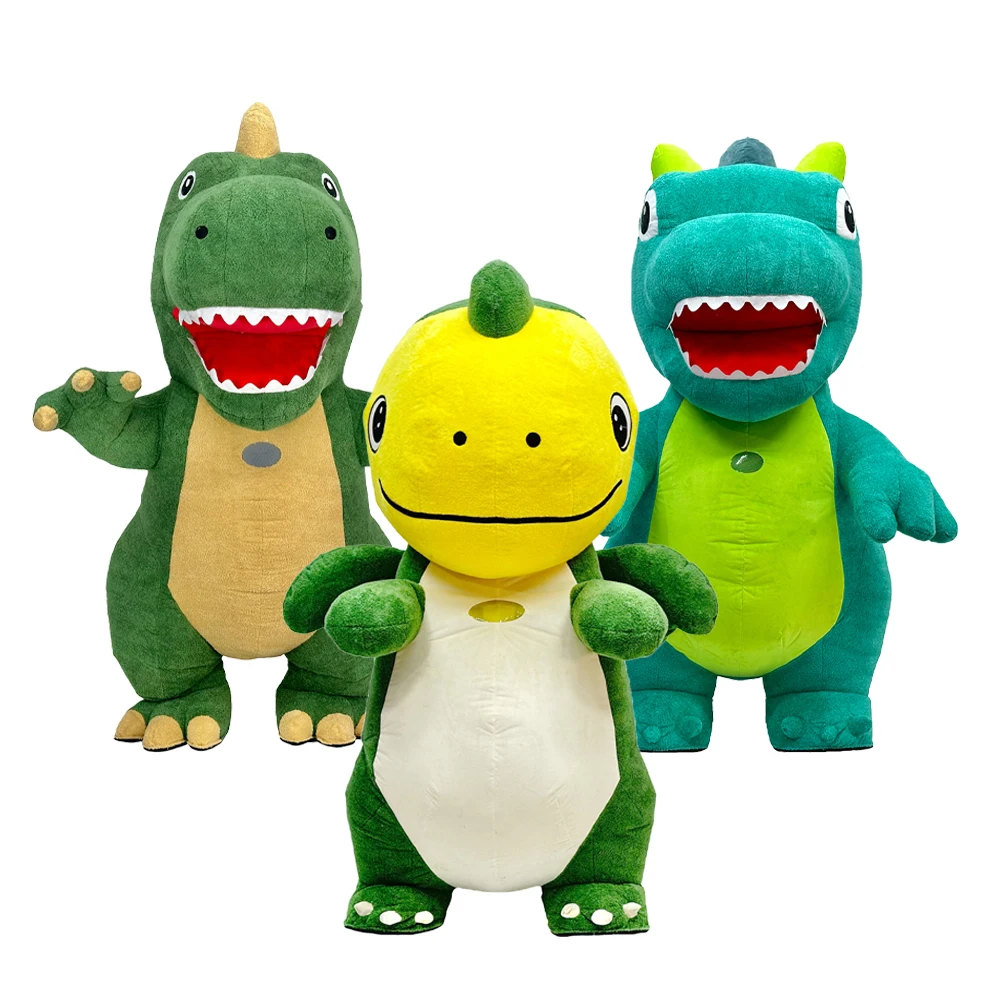 

Inflatable Cartoon Dinosaur Plush Clothing Mascot Parade Adult Character Cosplay Halloween Carnival Party Activity Set