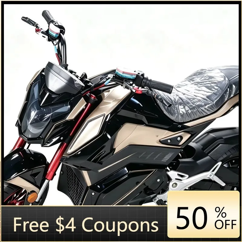 Rs 2000W fashionable 60km/h two-disc electric motorcycle, sold all over the world, suitable for adult use