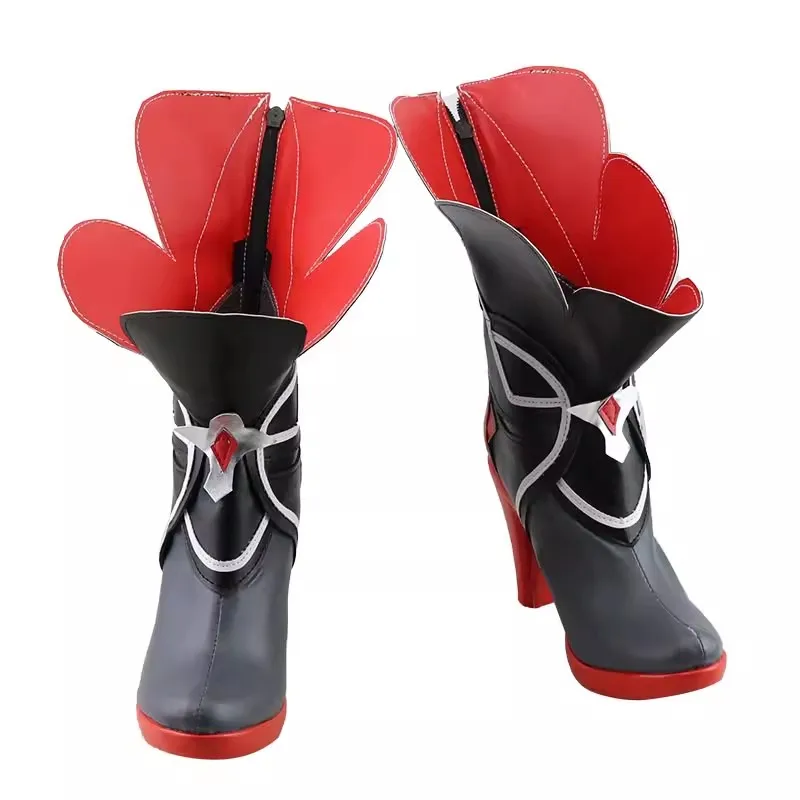 Honkai Impact 3 Seele Vollerei Tweeling Cosplay Schoenen Halloween Fancy Schoenen Voor Volwassen Hoge Kwaliteit Faux Leer Rood Blauw Laarzen