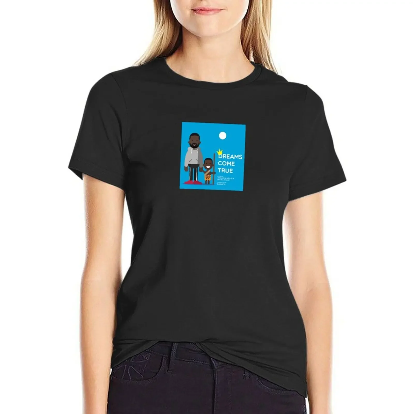 

Dreams Come True T-Shirt summer top animal print shirt for girls plus sizes Women clothes