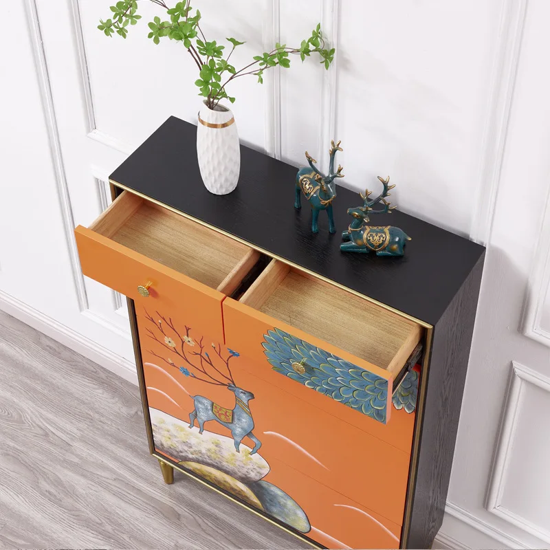 가벼운 럭셔리 페인트 티핑 버킷 신발장 심플 모던 초박형 가정용