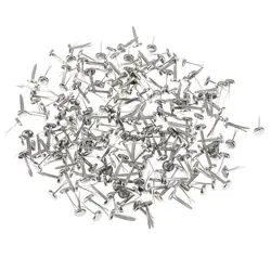 200Pcs Round Silver Metal Split Pins Paper Brads Lot Scrapbooking Decor