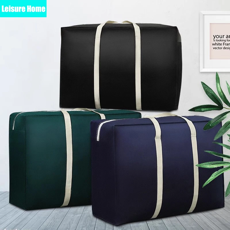 LH Travel Bag Extra Large Capacity Quilt Organizer Moving Luggage Bags Foldable Home Storage Packing Tool with Handle