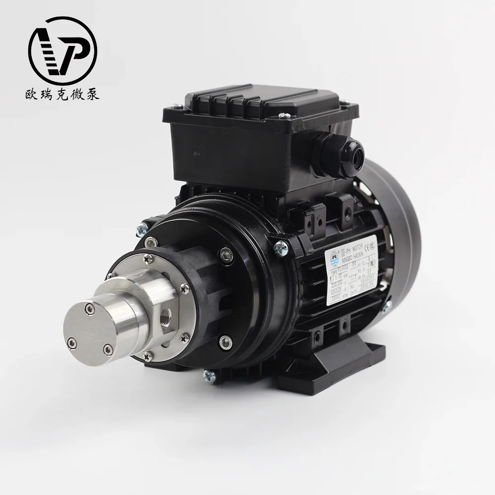 High Pressure 220v AC Magnetic Drive Gear Pump for Packing Machine Transfer High Temperature Mini Gear Pump