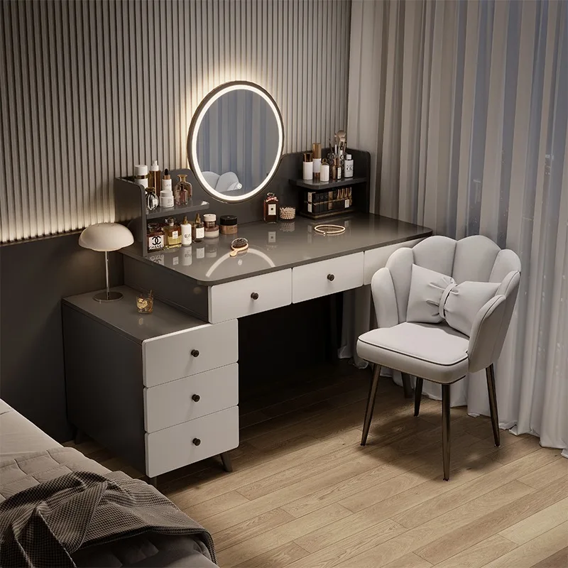 Vanity Table Makeup Desk Modern Minimalist Bedroom 2026 New Model Small Apartment Storage Drawers Nightstand Makeup Dresser