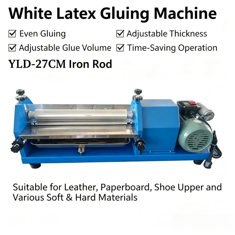 Water BasedWhite Latex Automatic GluingMachine,27cm IronGluing Rod, Applicable ForLeather & PaperMaterials With0.2-3mm Thickness