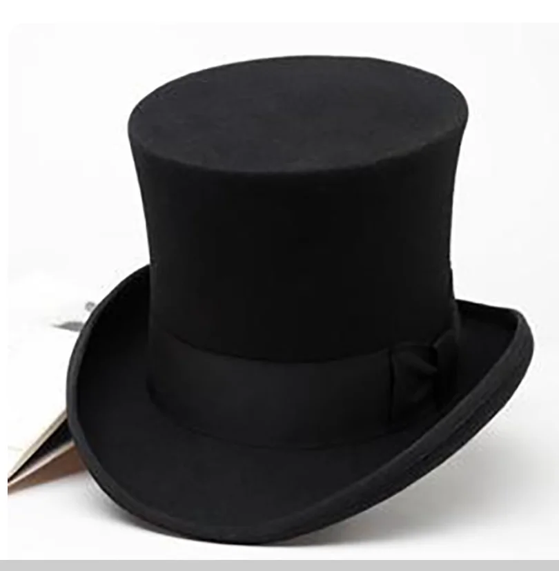 

British wool top hat unisex gentleman's hat magic hat equestrian hat racing hat