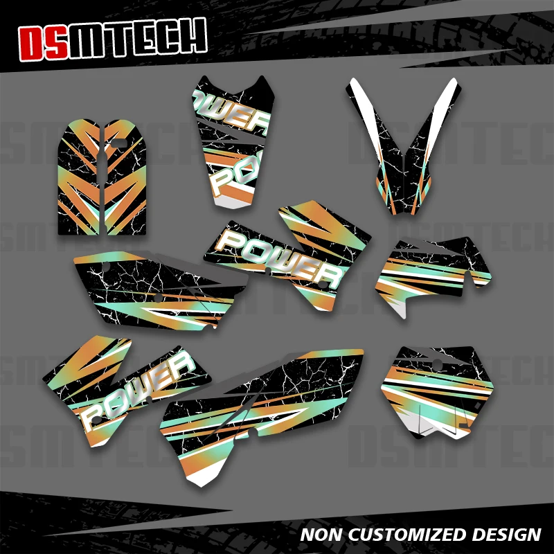 

DSMTECH Motorcycle Graphics Decal Sticker Kit for KTM 525 450 400 300 250 200 125 sx sxf mxc xc xcf xcw exc excf 2005 2006 2007