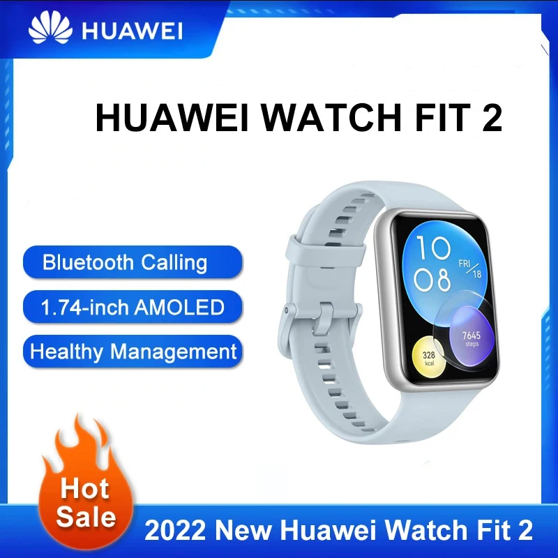 New Huawei Watch Fit 2 Sports smart 97 Sports Modes Bluetooth Call Access Control Male and Female Adult Vitality Models