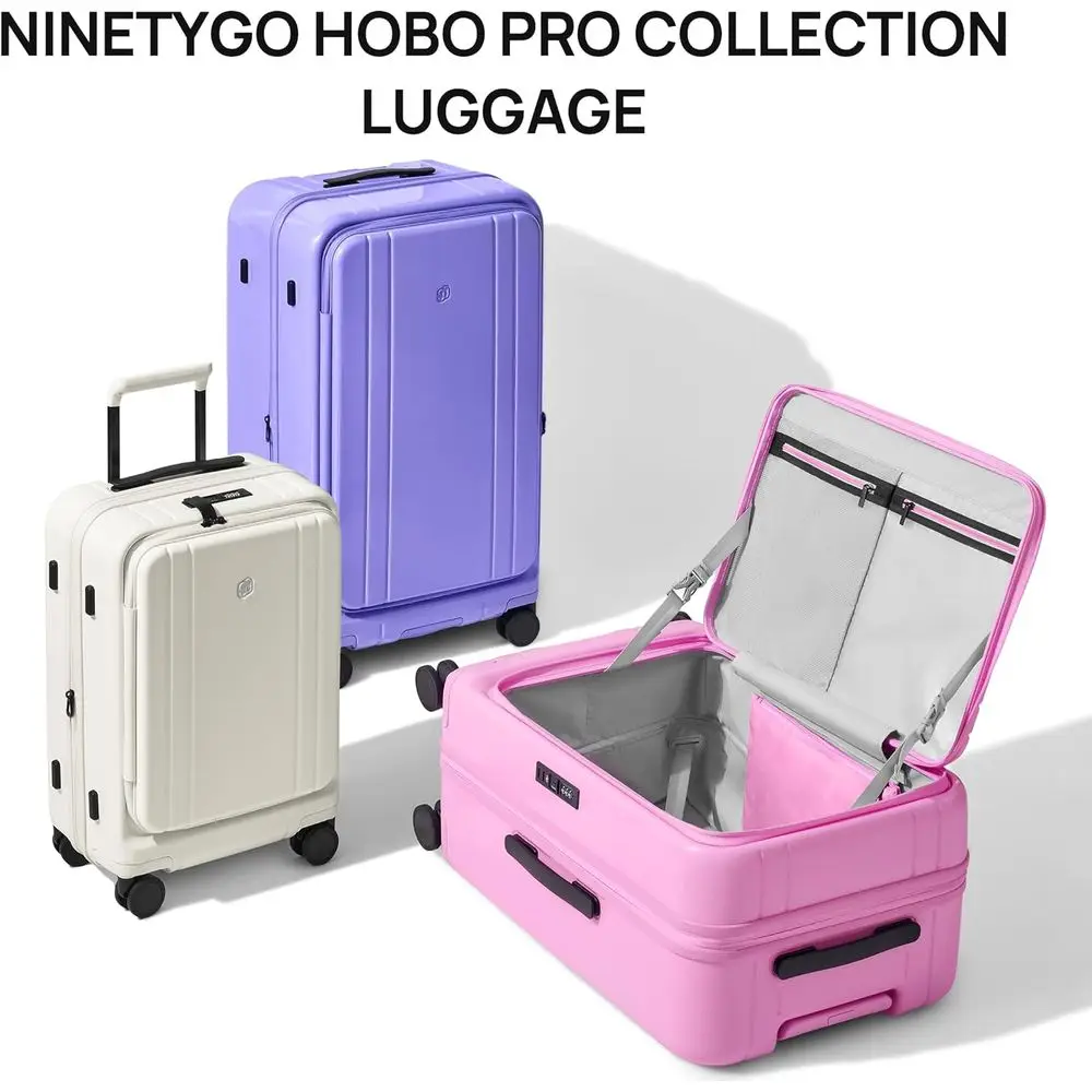 20 Inch Expandable Hard Shell Carry-On Suitcase with TSA Lock and 360° Spinner Wheels (Black)