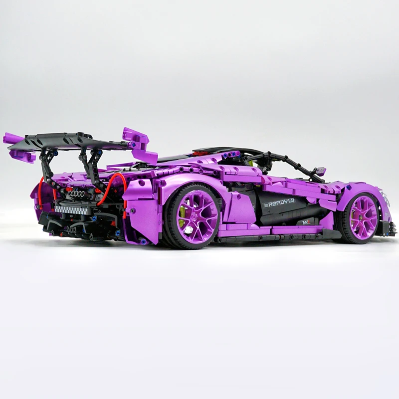 Guly 10617 Technical Purple Plating MOC Super Sprots Car Model Building Blocks Bricks DIY Puzzle Toys Birthday Christmas Gifts