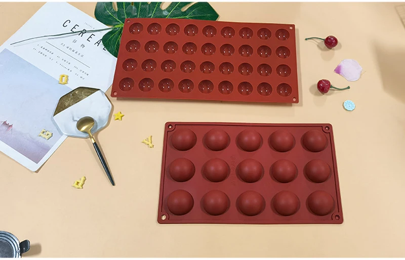 Halbkugel-Silikon-Schokoladenform, halbe Kugel, Kuchenform, Silikonkuppel, Backformen, DIY, Pudding, Süßigkeiten, Gelee, Küche, Backwerkzeug – Detail 5