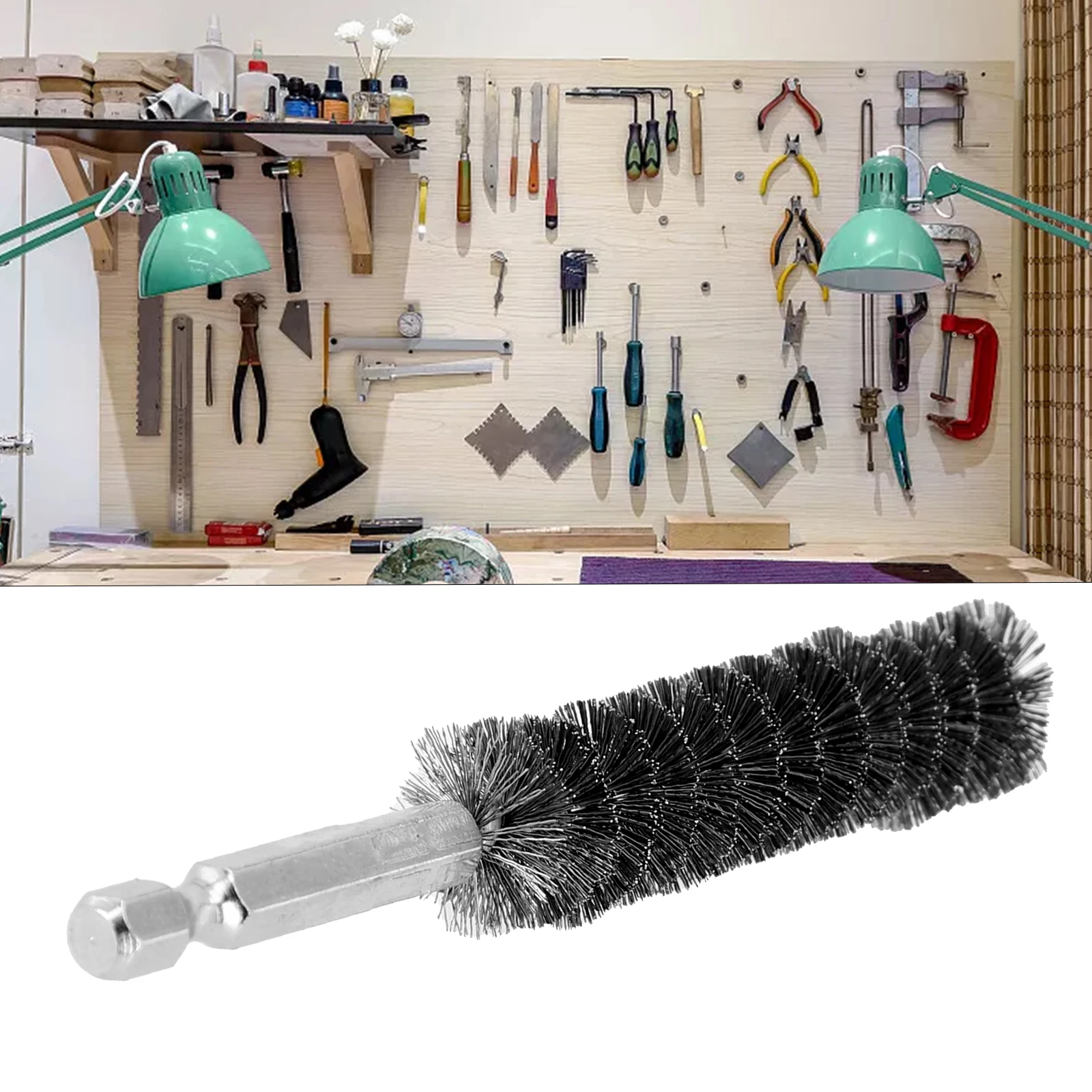 High Quality Cleaning Brush Polishing Tools Silver Stainless Steel 1 Pc Tools 1 Piece Washing Wire Tube Machinery image 5