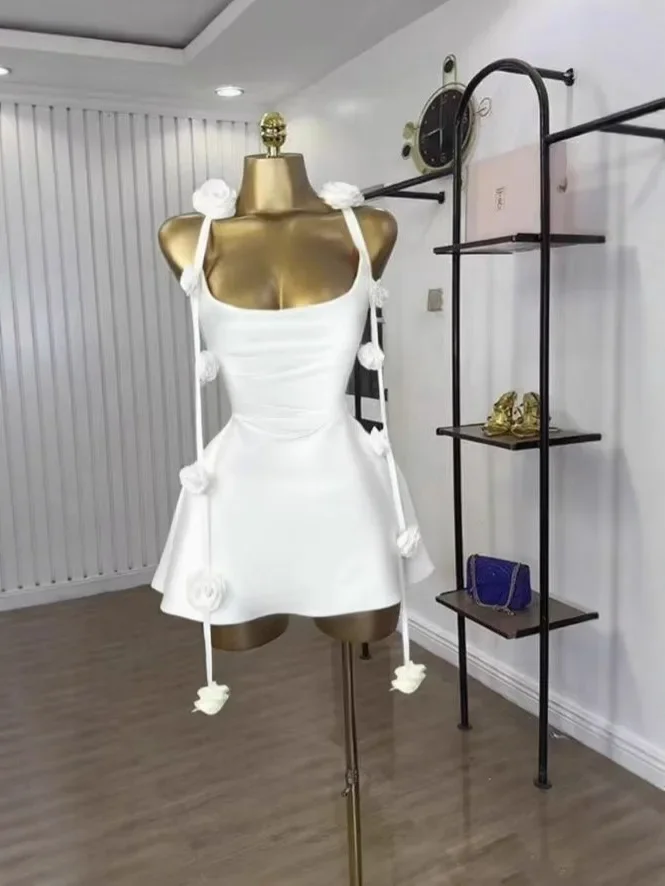 

Red Black White Polyester African Dresses for Women 2026 Summer Fashion African Sleeveless Party Evening Wedding Mini Dresses