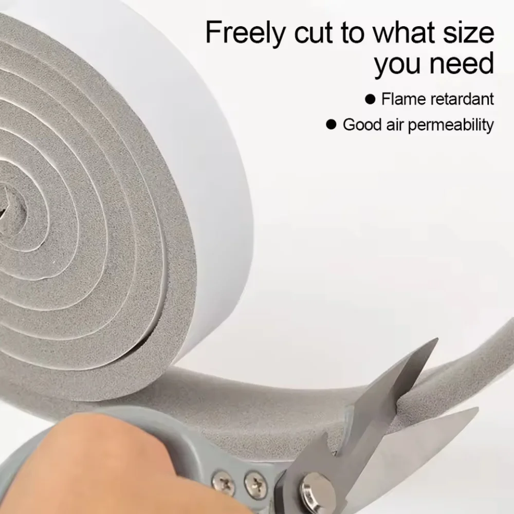 1 قطعة 2 متر/78.74inالإسفنج رغوة شريط عازل لاصق المضادة للتصادم عازلة للصوت الطقس تجريد للأبواب النوافذ الأثاث