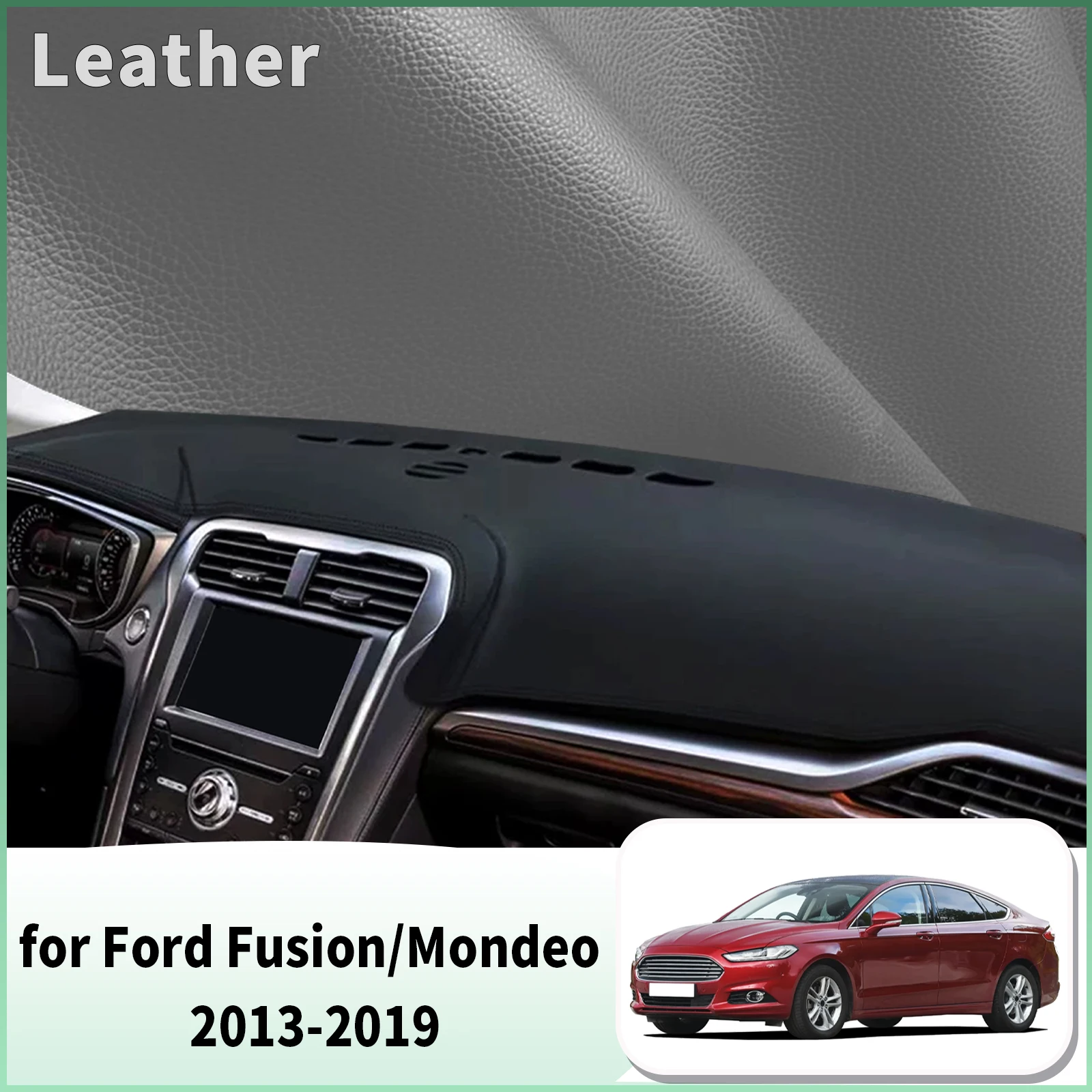 for Ford Fusion Mondeo 5 MK5 2013-2019 Dash Mat Dashboard Cover Dashmat Universal Anti-Reflection Heat Insulation Sun Protection
