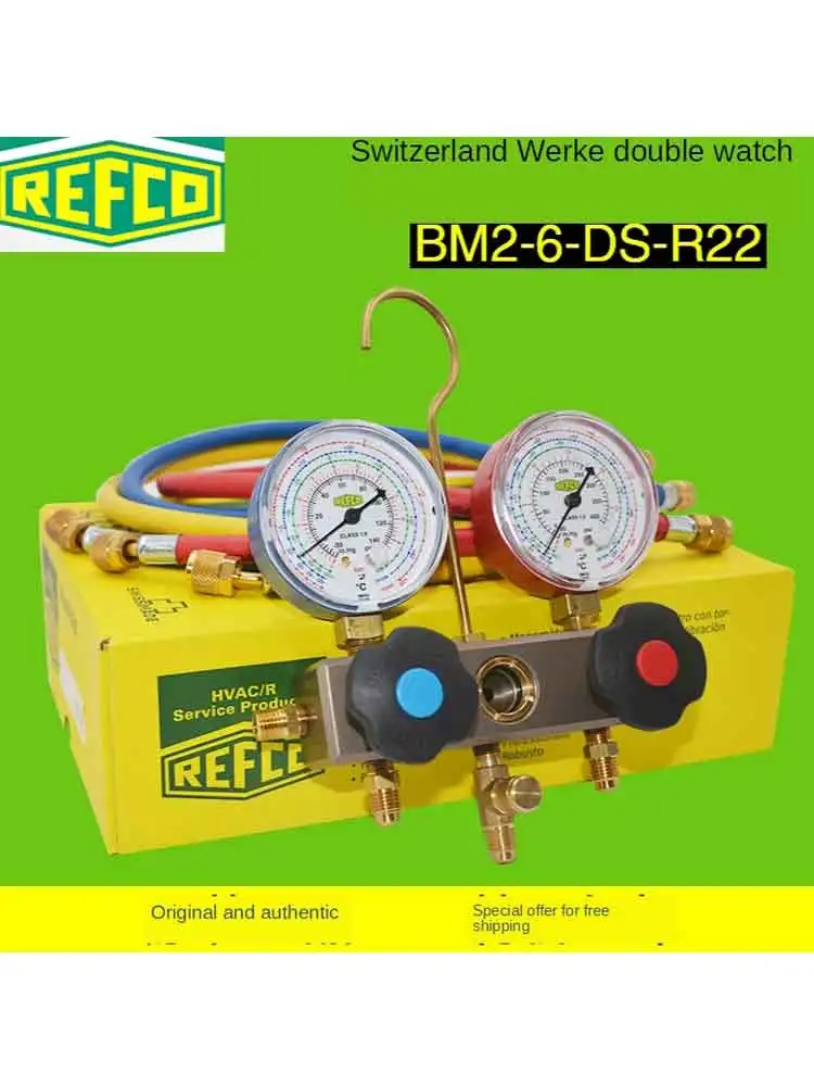 

Refco Pressure Gauge BM2-6-DS-R22 / R410AR32 Air Conditioning Refrigerant Table