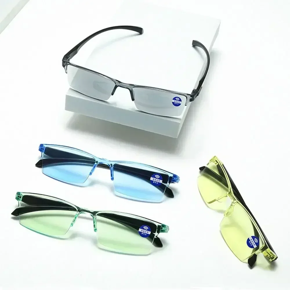 Smart Automatic Zoom Reading Glasses Anti Blue Ray Eyeglasses Autofocus Power Half-Rim Near Far Computer Glasses Очки