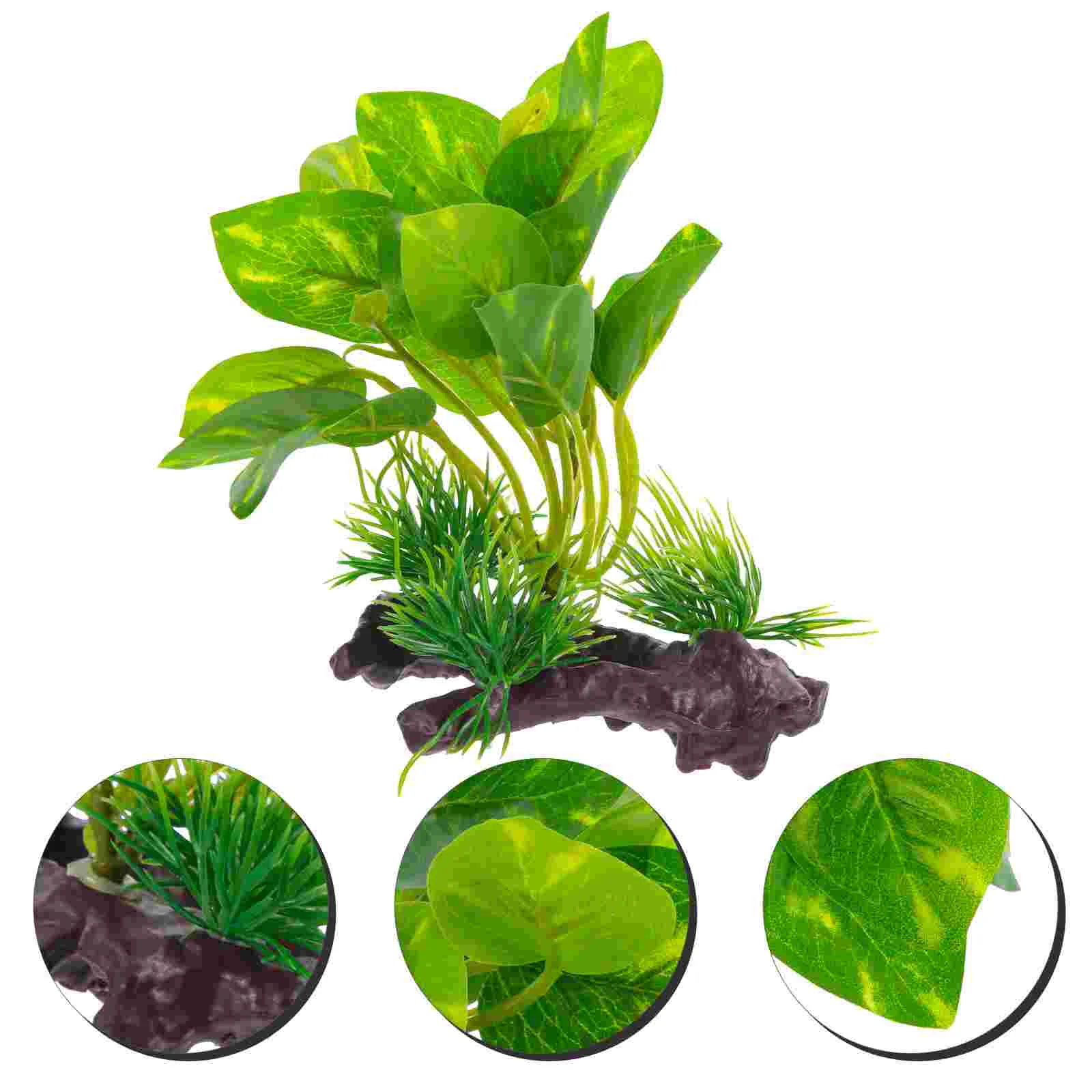 

Aquarium Decorations Faux Plant Realistic Resin Ferns Artificial Fish Tank Landscape Eco Friendly Non Hideaway
