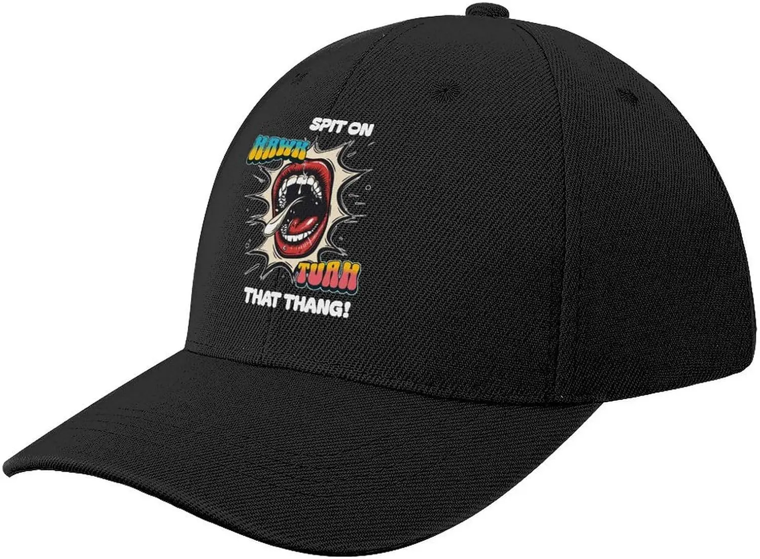 

HAWK TUAH - SPIT ON That THANG Logo Cap Dad Hat Adjustable Cotton Baseball Caps Men Black