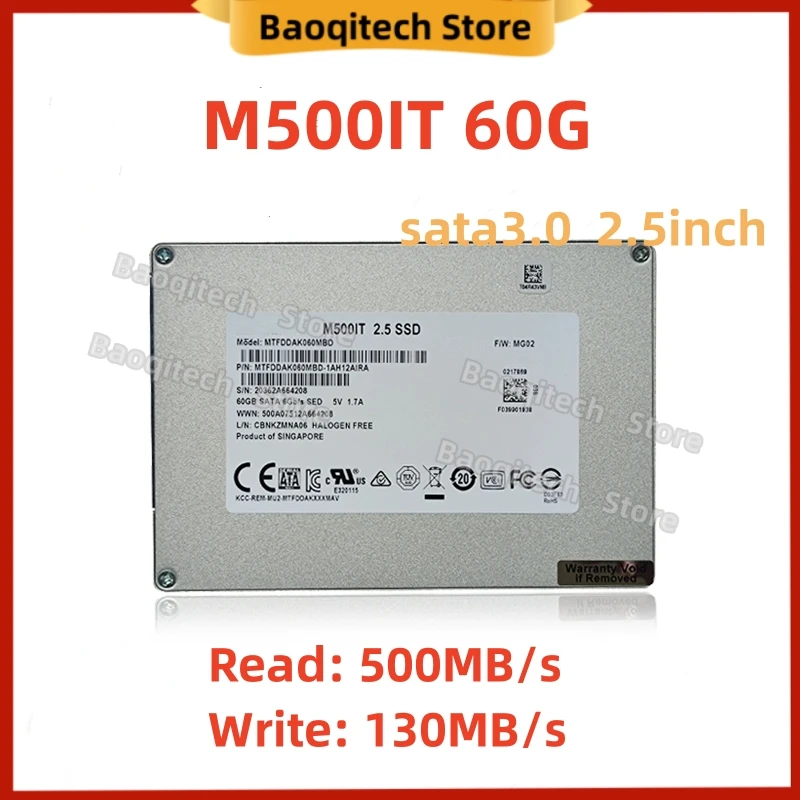 

Brand New Original M500IT 60G Sata3.0 2.5inch Mlc Solid State DriveIndustrial grade Ssd Notebook Desktop for Micron 60GB
