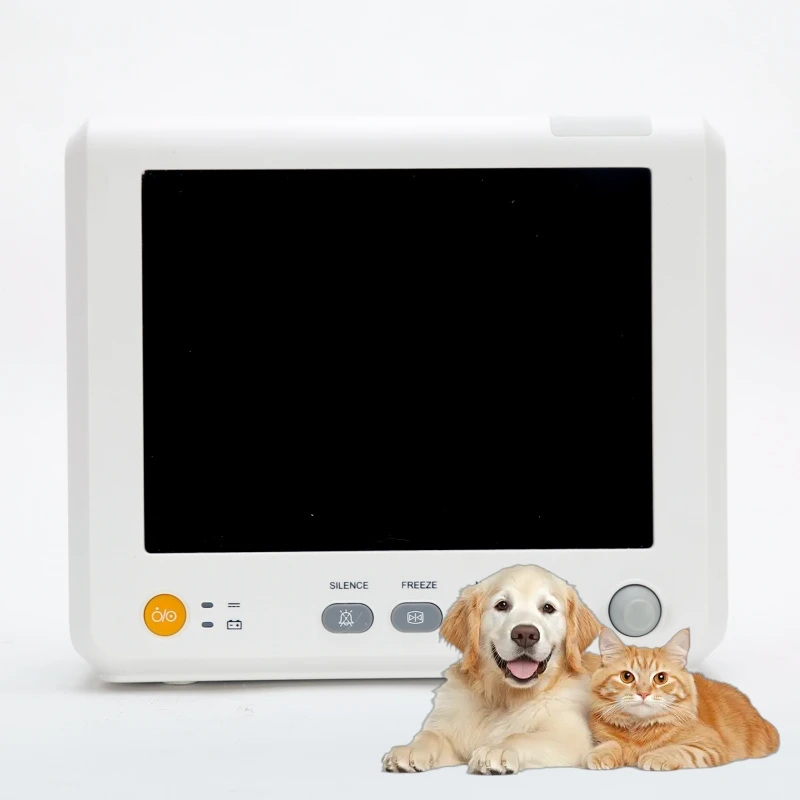 Veterinary Multiparameter Patient Monitor for Animal Hospitals & Clinics Touchscreen & Easy Operation Dog/Cat/Horse Use