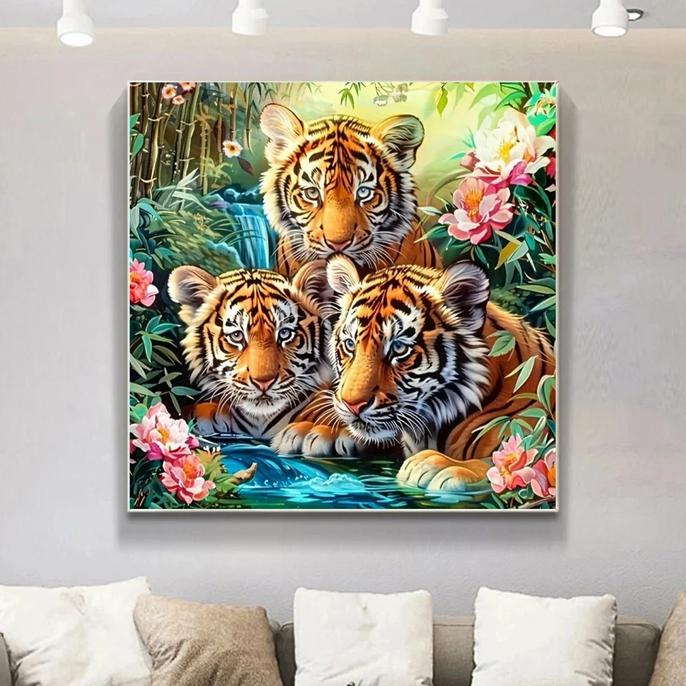 Volle runde 5D Diamant Malerei Tiger Tier Mosaik Blume Acryl Handwerk liefert DIY mag Stickerei handgemachte Home Decor Geschenke
