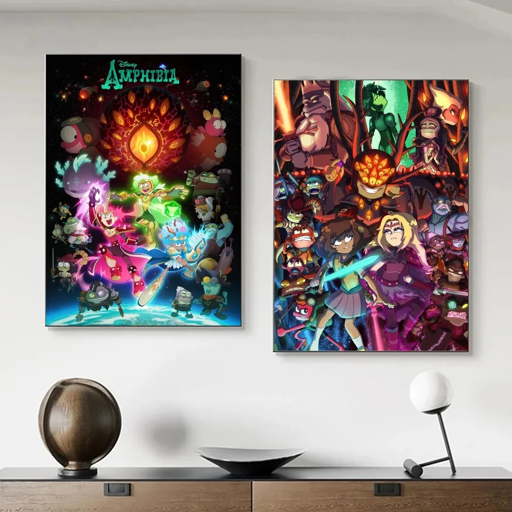 1pc Disney Animation Amphibia Poster Paper Print Home Bedroom Entrance Bar Cafe Art Painting Decoration