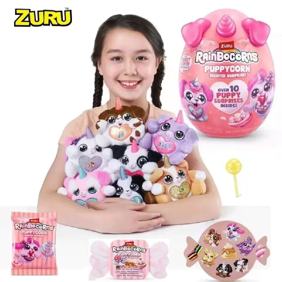 Rainbocorns ZURU Puppycorn Scent Surprise، حيوان محشو قطيفة قابل للجمع، بيضة مفاجئة، عبوة ملصقات، قطيفة للكلاب، لعمر 3 سنوات فما فوق #3