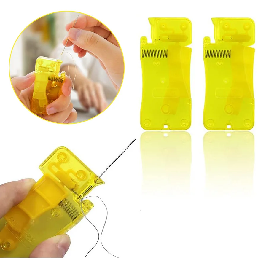 3/2/1Pcs Auto Needle Threader DIY Hand Sewing Threader Hand Machine Device Thread Auto Needle Cross Stitch Household Accessories