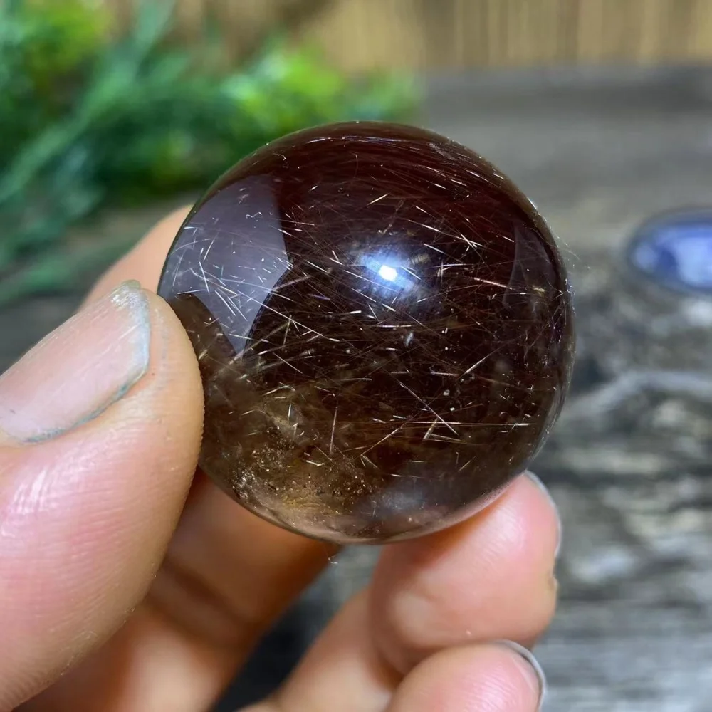 Gold Hair Rutile Tower Point Wand Natural Crystal Smokey Gemstones Quality Healing Reiki Energy Minerals Beauty Home Decoration