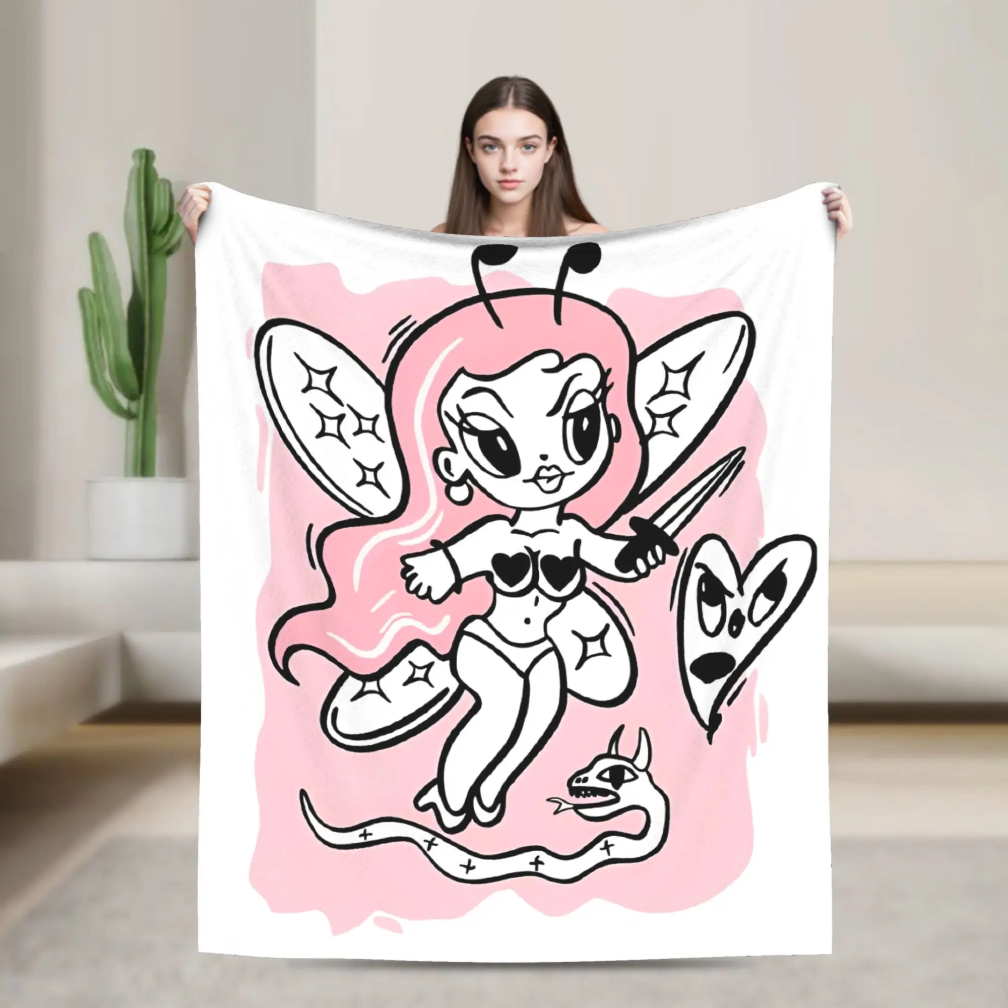 Karol G Album Blankets Hip Hop Reggaeton Music Plush Awesome Warm Throw Blankets for Chair Covering Sofa All Season