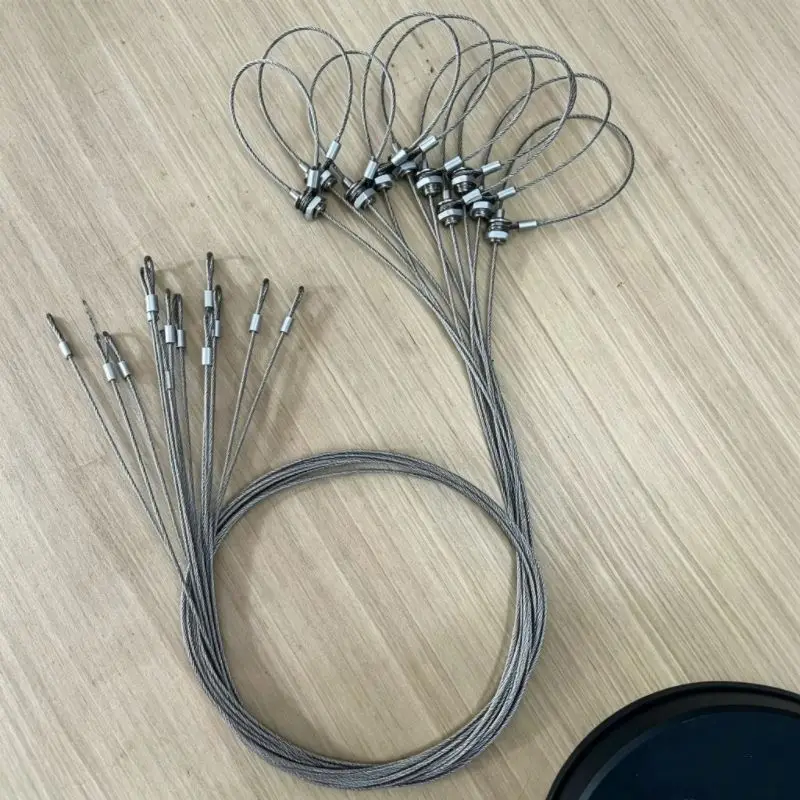 2mm Automatic Sleeve Wire Rope Adjustment Size Wire Rope For the Wild Trap Fox Trap Rabbit Trap 1pcs