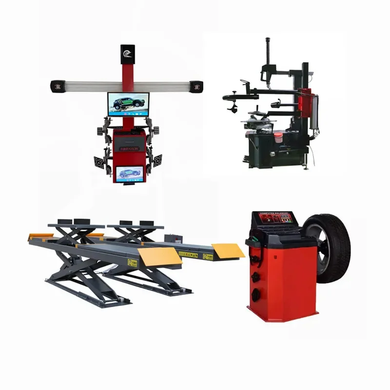 Arge Platform 3D Wheel Aligner Scissors Elevator Tire Changer and Wheel Balancer Combination Machine Equipment