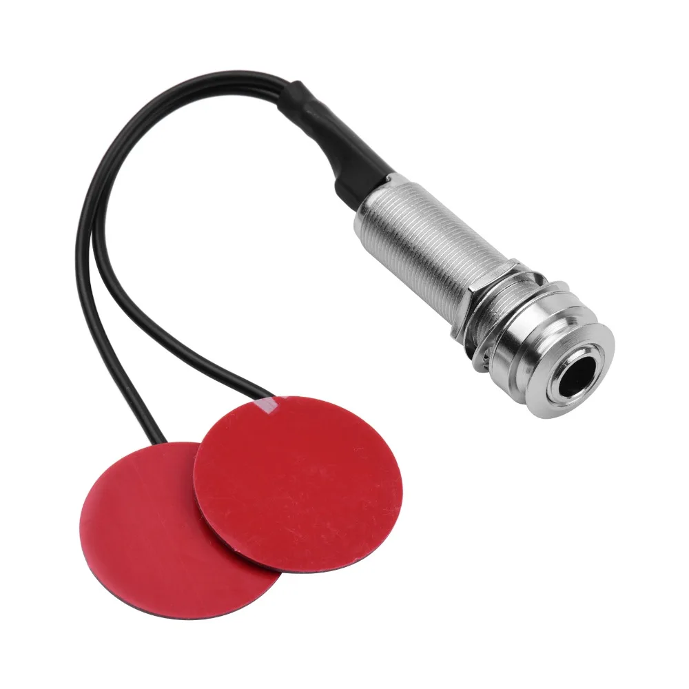 Adhesive Mounting​ Acoustic Guitar Pickup​ ​1/4 Inch Jack​ ​Plug-and-Play​ ​Instrument Pickup​ Compact ​Mini Transducer​