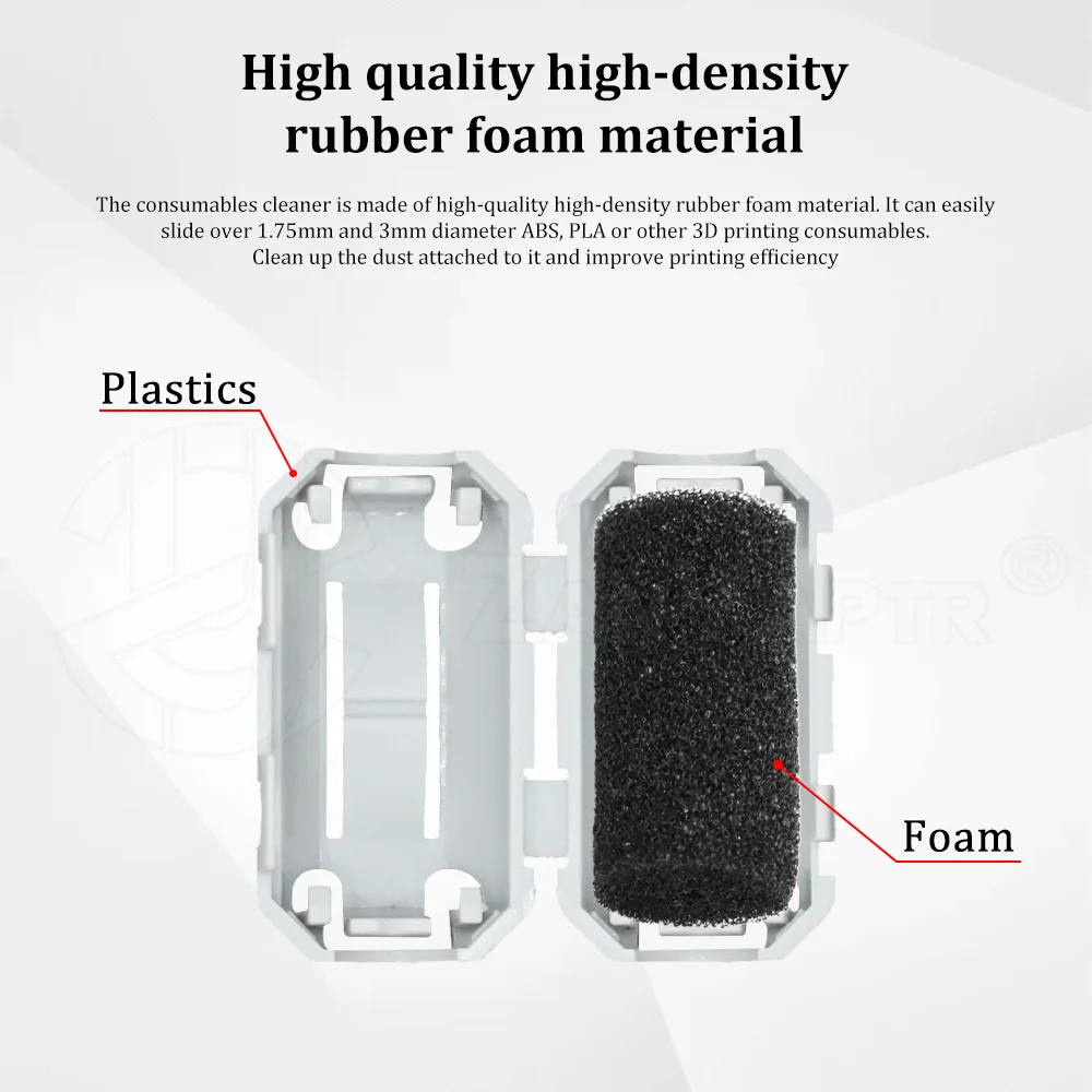 Filament Reiniger Filament Filter Staub Entfernung Flamme Schaum Sauber Blöcke 3d Drucker Zubehör für bambulab Creality a6 a8 cr-10